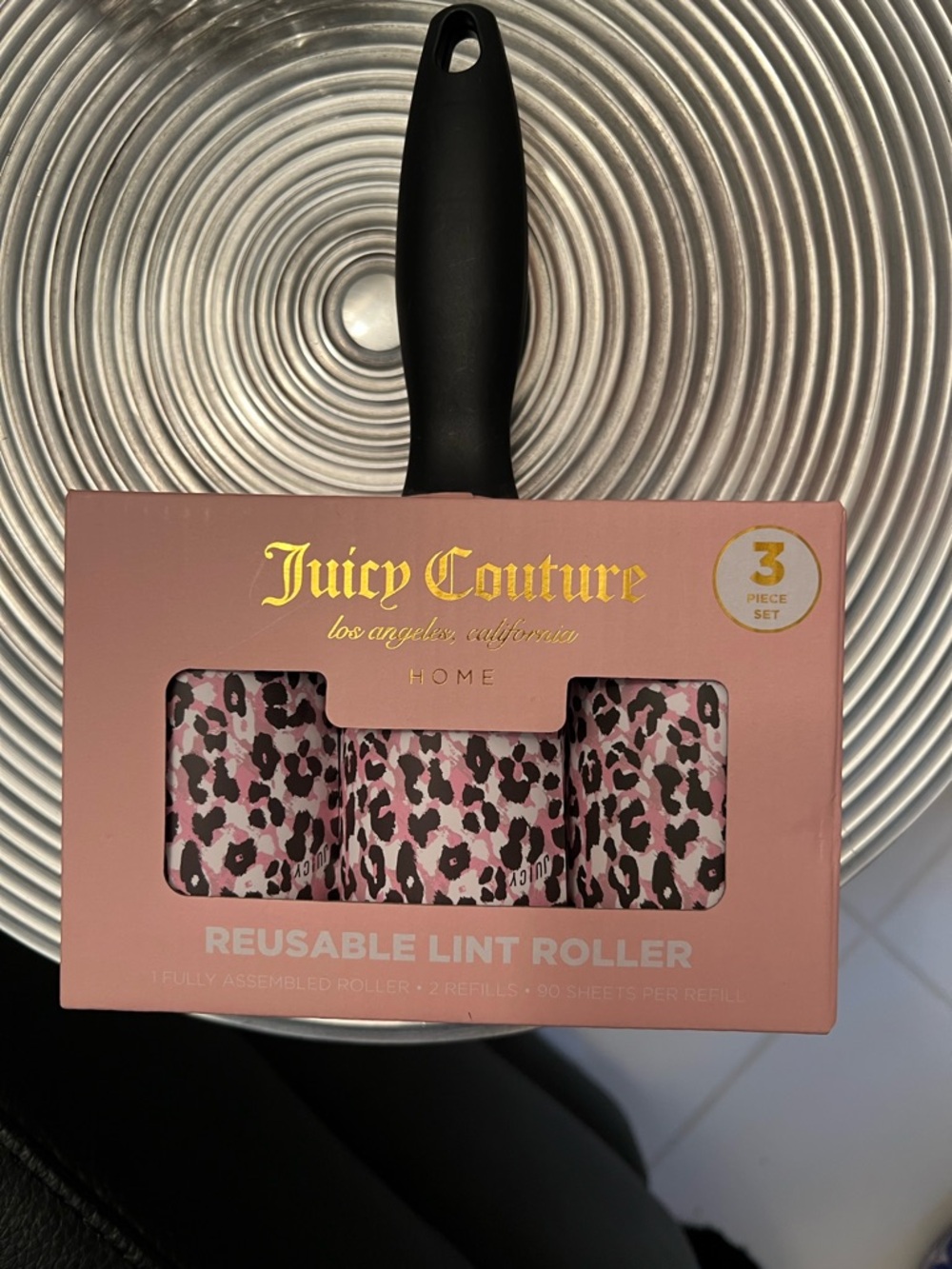 JUICY COUTURE NWT SET OF 3 REUSABLE LINT ROLLERS